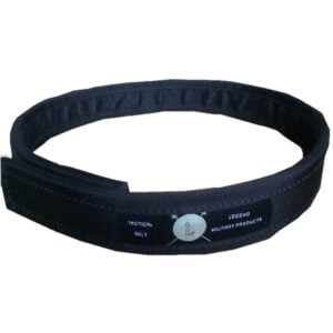 Black tactical belt brand LEGEND MILITARY PRODUCTS.