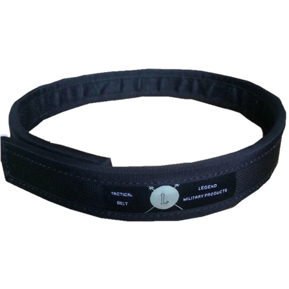 Black tactical belt brand LEGEND MILITARY PRODUCTS.