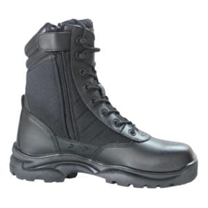 Black military boot of the marines.