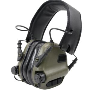 Green ear protection hearing aids sound isolation.