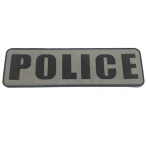 Plate with police logo.