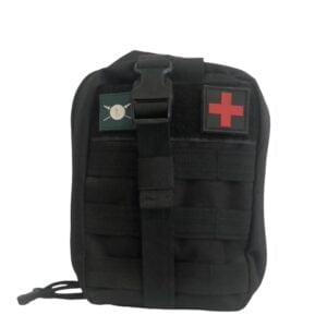Black first aid bag with cross.