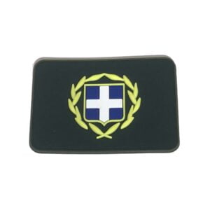 Badge with wreath and Greek flag.