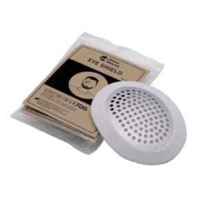 Protective eye shield for medical use.