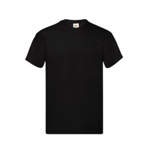 Μαύρο T-shirt με κοντά μανίκια, χωρίς σχέδιο