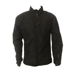 Black men's jacket with zipper