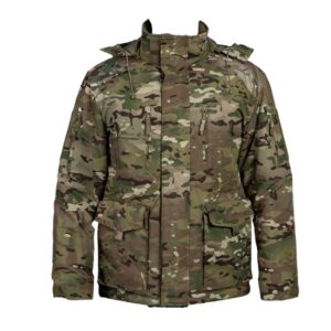 Military jacket with camouflage
