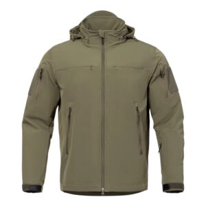 Πράσινο αντρικό αδιάβροχο μπουφάν με κουκούλα