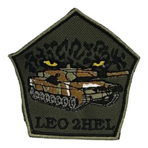 Στρατιωτικό έμβλημα με άρμα μάχης LEO 2HEL